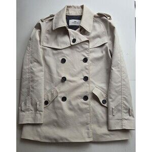Coach women's S beige coat - flawed, READ! - double breasted, pockets